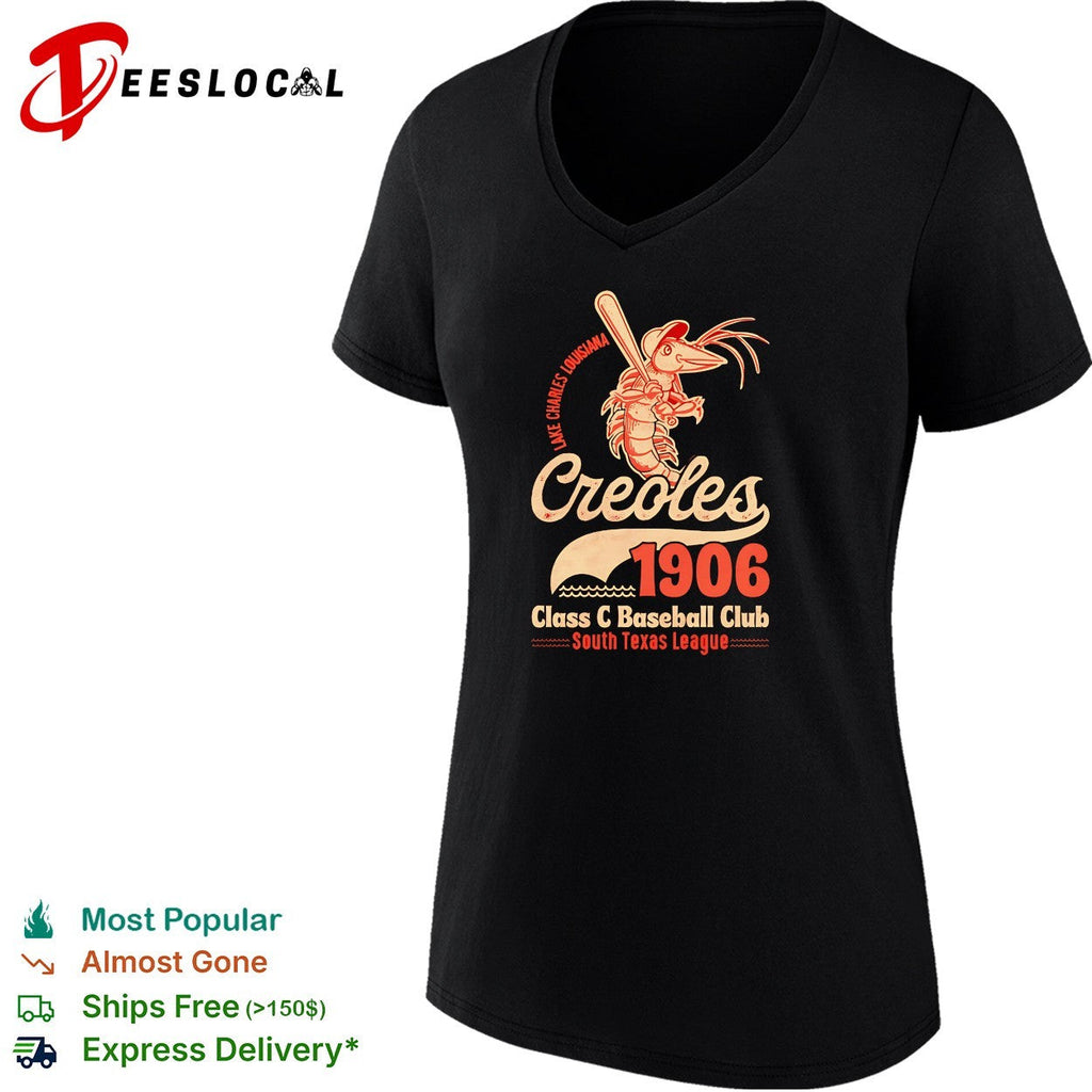 Lake Charles Louisiana Creoles 1906 Class C Baseball crawfish mascot vintage art shirt Unisex