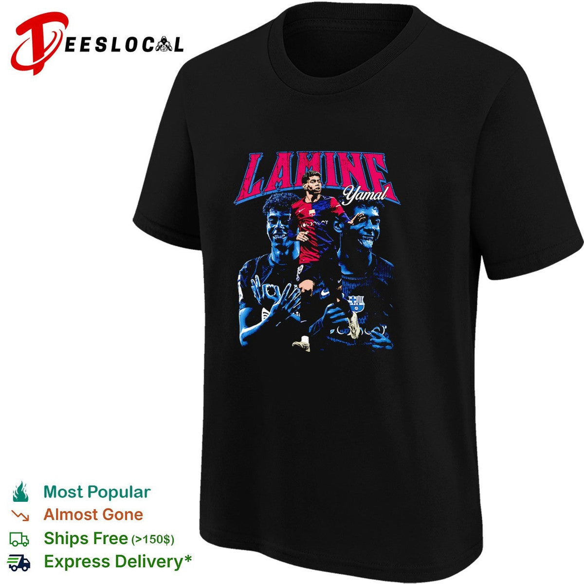 Lamine Yamal Barcelona portrait shirt Unisex