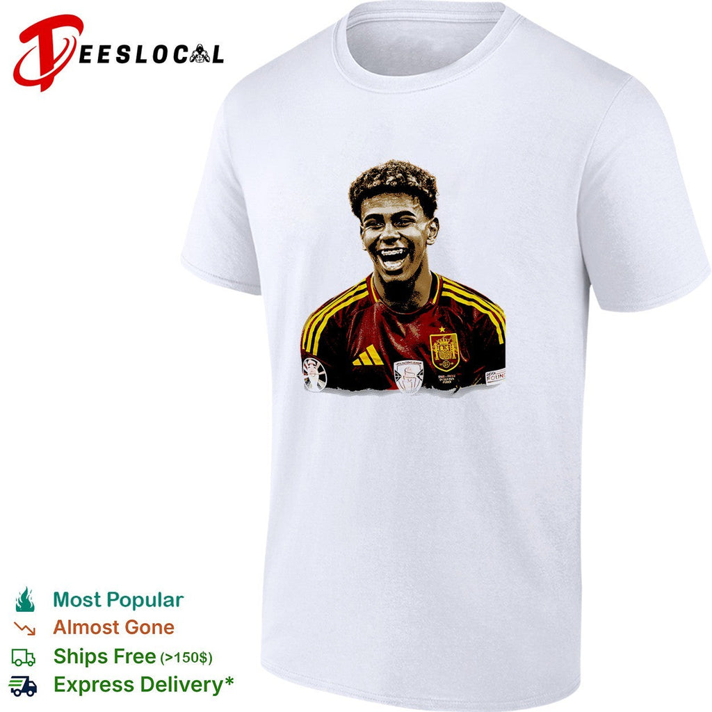 Lamine Yamal laughing Spain portrait shirt Unisex