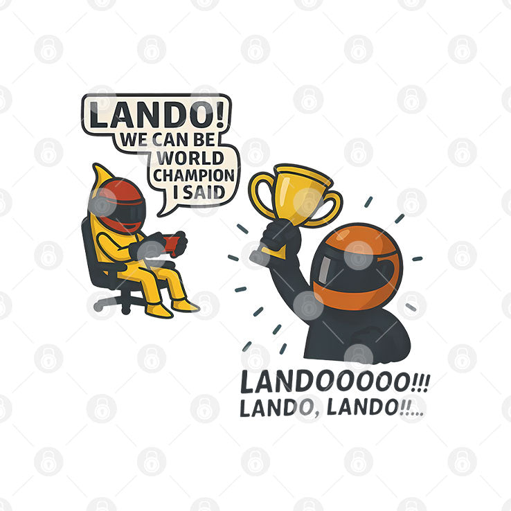Lando Norris World Champion Meme T Shirt Unisex