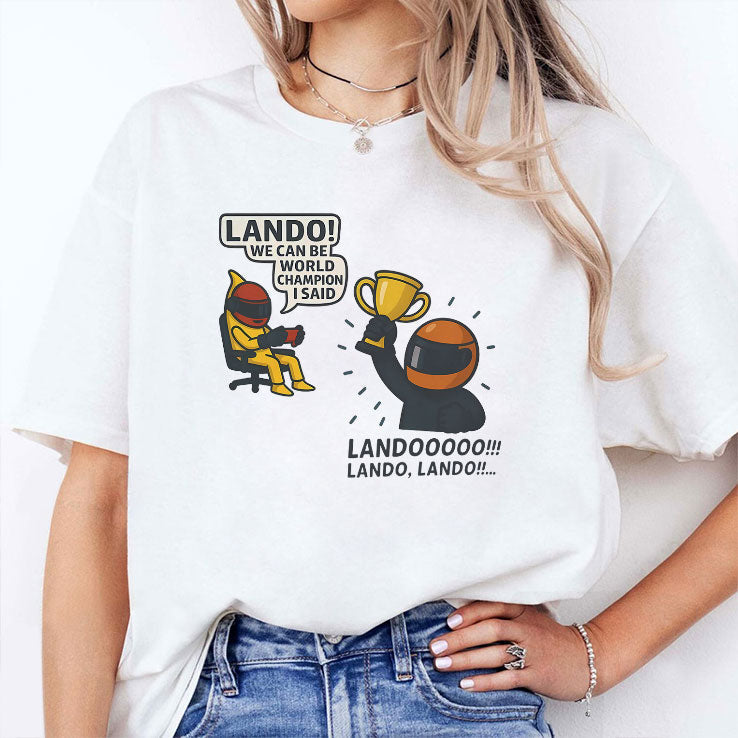 Lando Norris World Champion Meme T Shirt Unisex