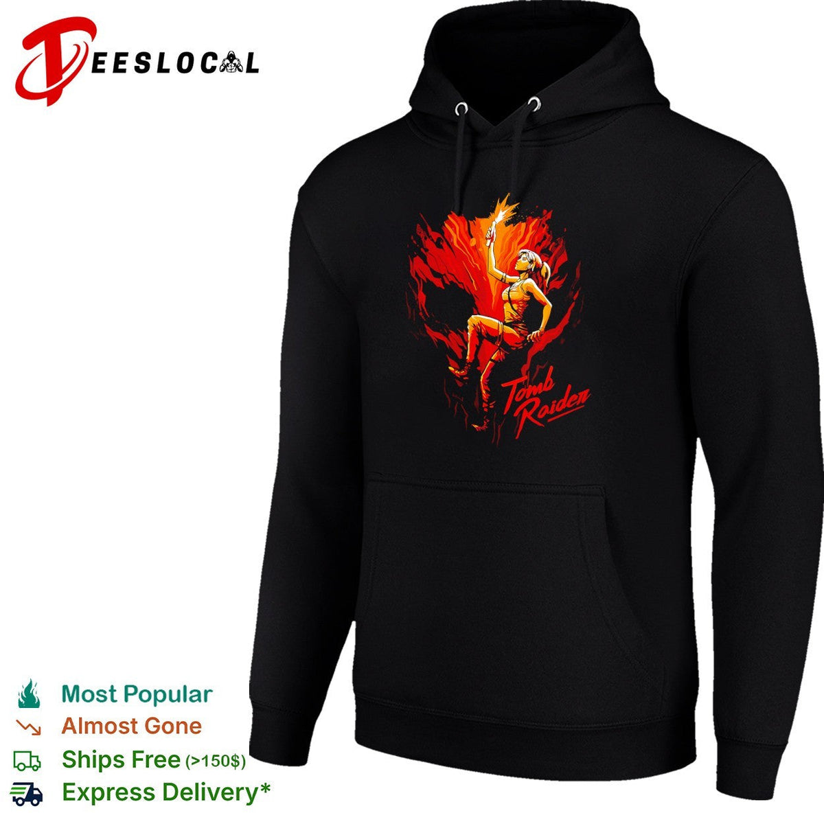 Lara Croft Tomb Raider art exploring shirt Unisex