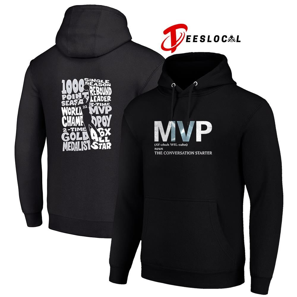 Las Vegas Aces Aja Wilson MVP 1000 point season silhouette graphic shirt Unisex