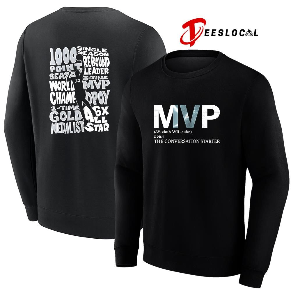 Las Vegas Aces Aja Wilson MVP 1000 point season silhouette graphic shirt Unisex