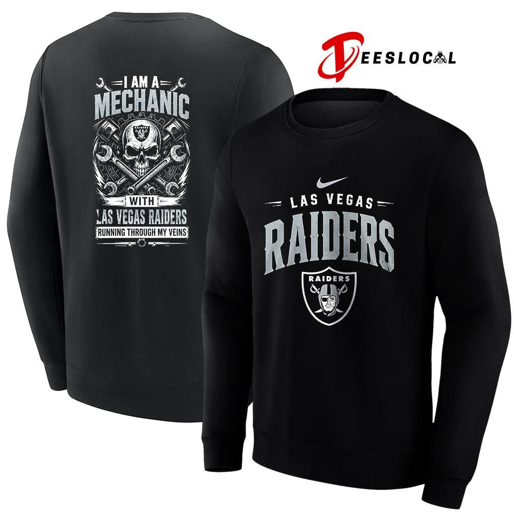 LasVegasRaidersIamamechanicrunningthroughmyveinsskeletonshirt Unisex
