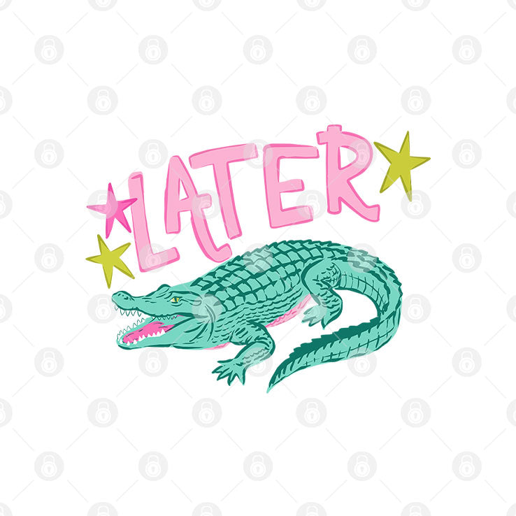 Later After While Alligator T Shirt Unisex