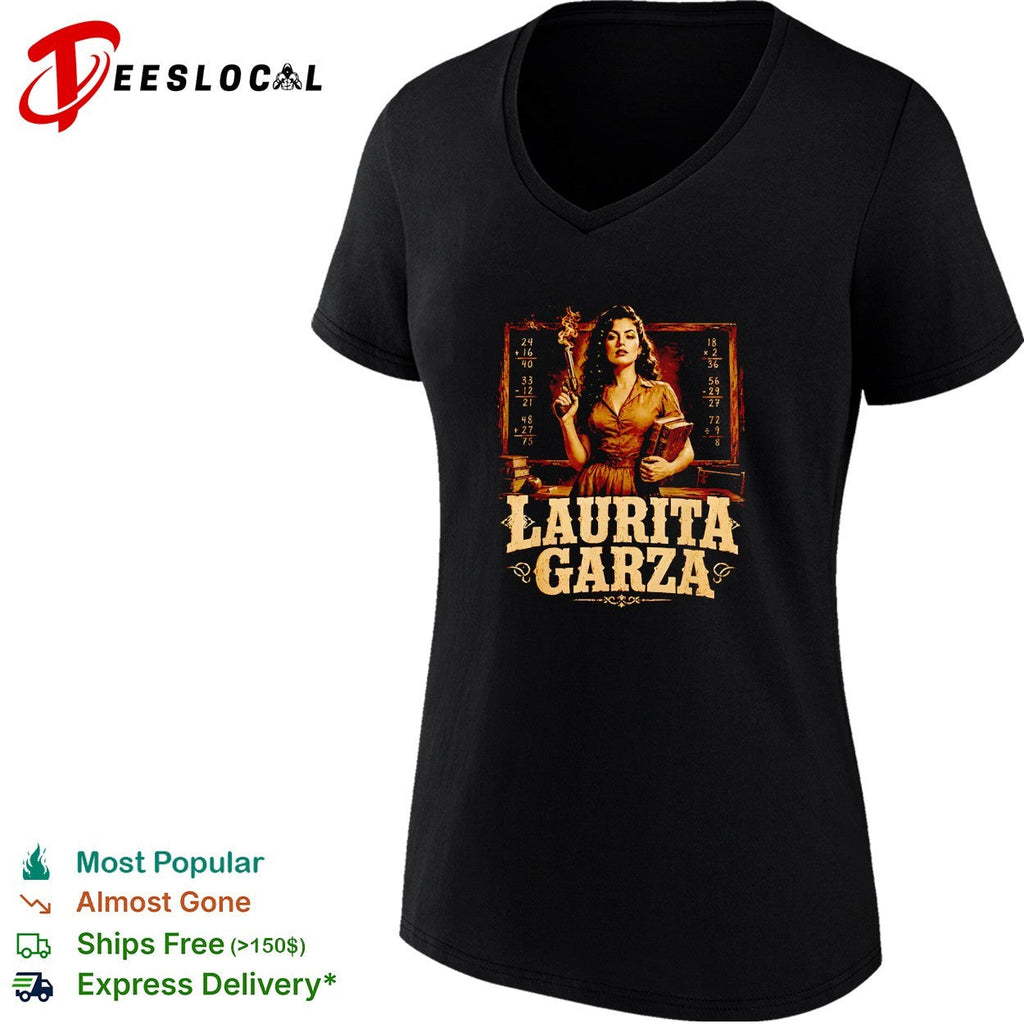 Laurita Garza teacher school chalkboard math pistol firearm western corrido shirt Unisex