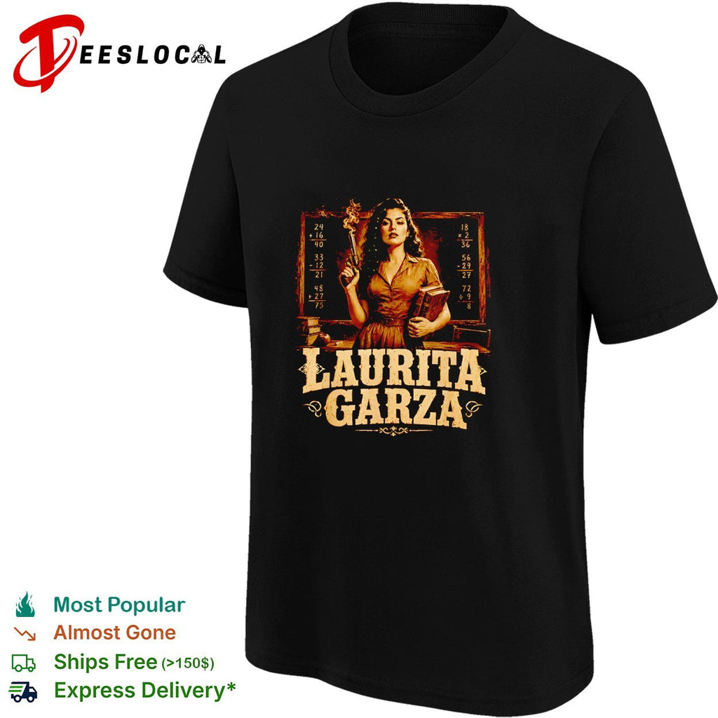 Laurita Garza teacher school chalkboard math pistol firearm western corrido shirt Unisex