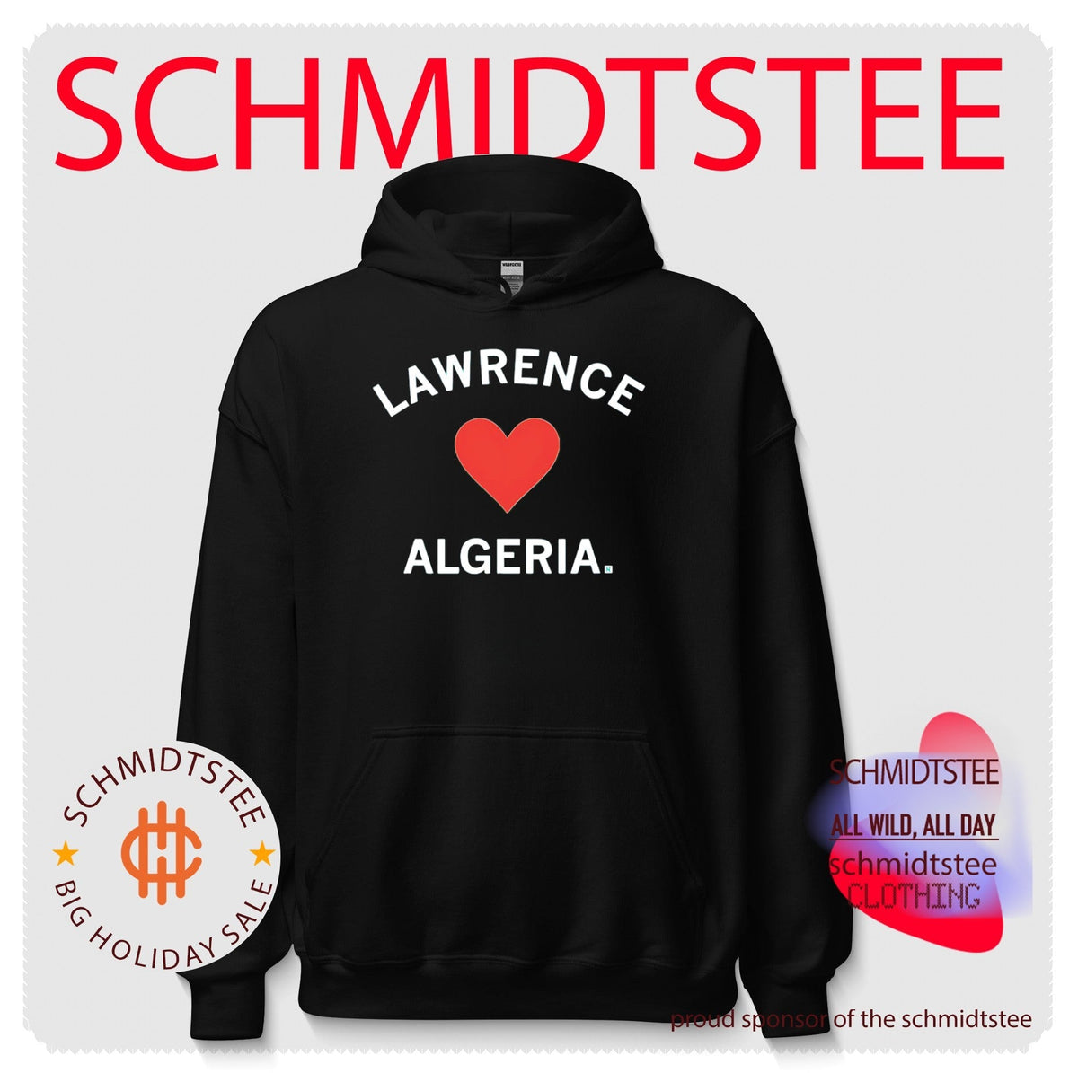 Lawrence Kansas Loves Algeria Heart City Pride shirt Unisex