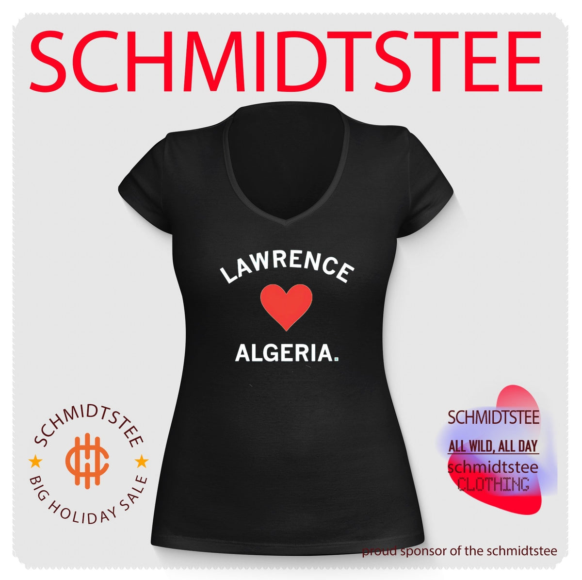 Lawrence Kansas Loves Algeria Heart City Pride shirt Unisex