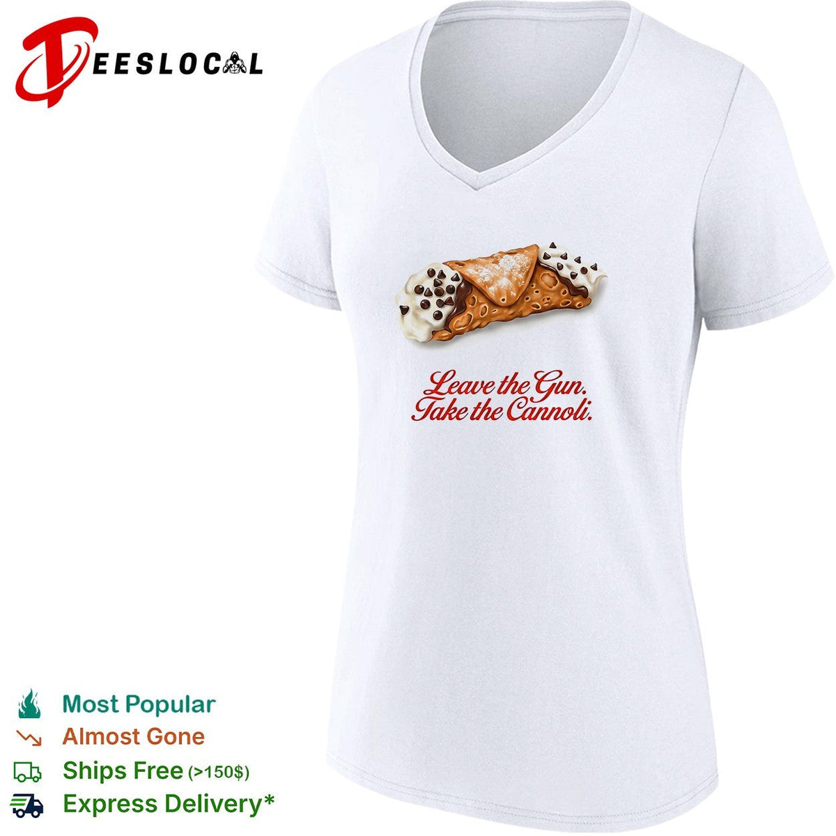 Leave the gun take the cannoli Godfather quote food photo white shirt Unisex