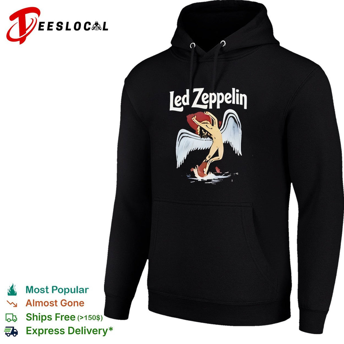 Led Zeppelin Icarus Swan Song Logo Rock Band Music Shirt Unisex