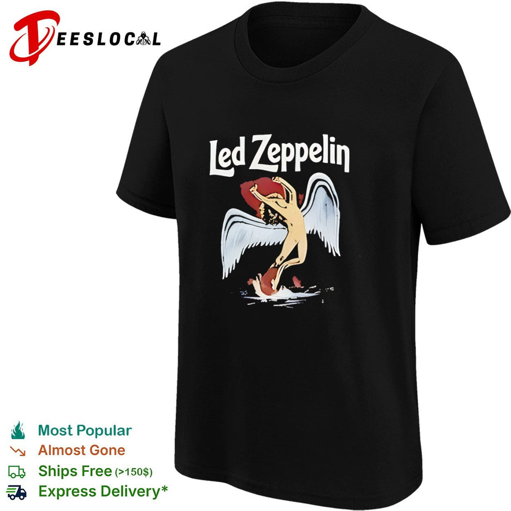 Led Zeppelin Icarus Swan Song Logo Rock Band Music Shirt Unisex
