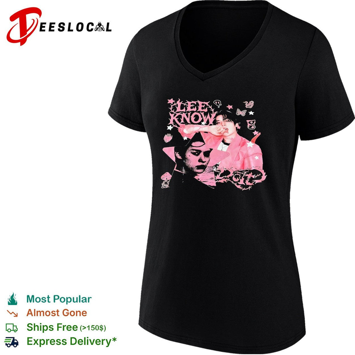 Lee Know Stray Kids Lee Know Doid Kpop Aesthetic Idol Y2k Streetwear Concert shirt Unisex