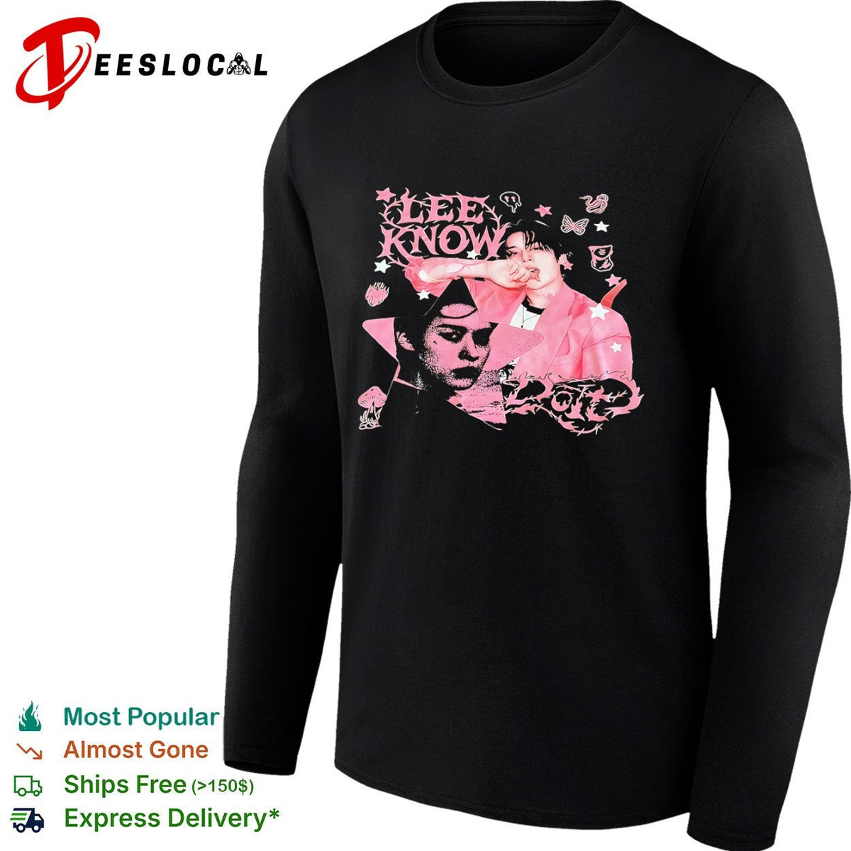 Lee Know Stray Kids Lee Know Doid Kpop Aesthetic Idol Y2k Streetwear Concert shirt Unisex