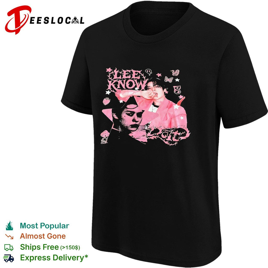 Lee Know Stray Kids Lee Know Doid Kpop Aesthetic Idol Y2k Streetwear Concert shirt Unisex