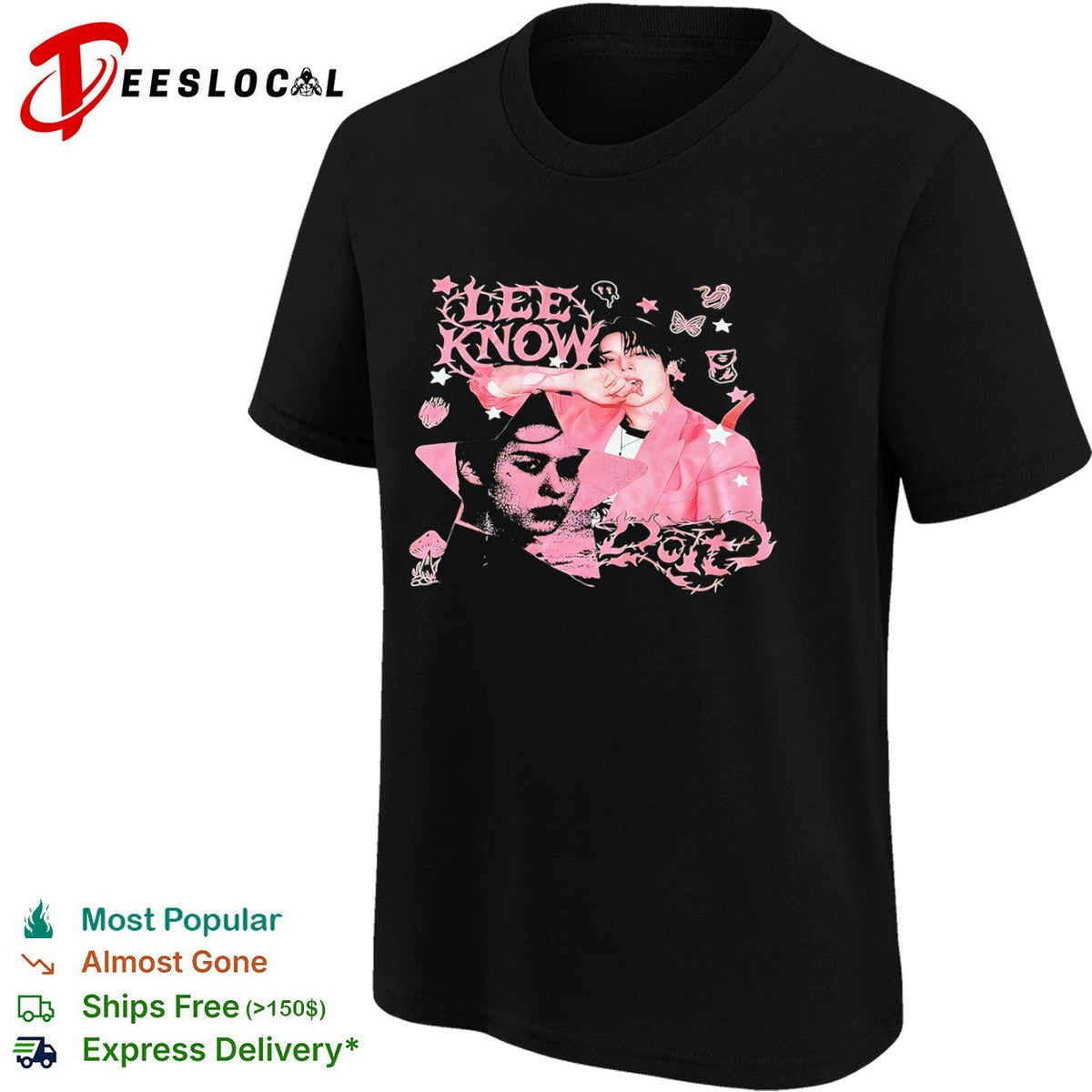 Lee Know Stray Kids Lee Know Doid Kpop Aesthetic Idol Y2k Streetwear Concert shirt Unisex