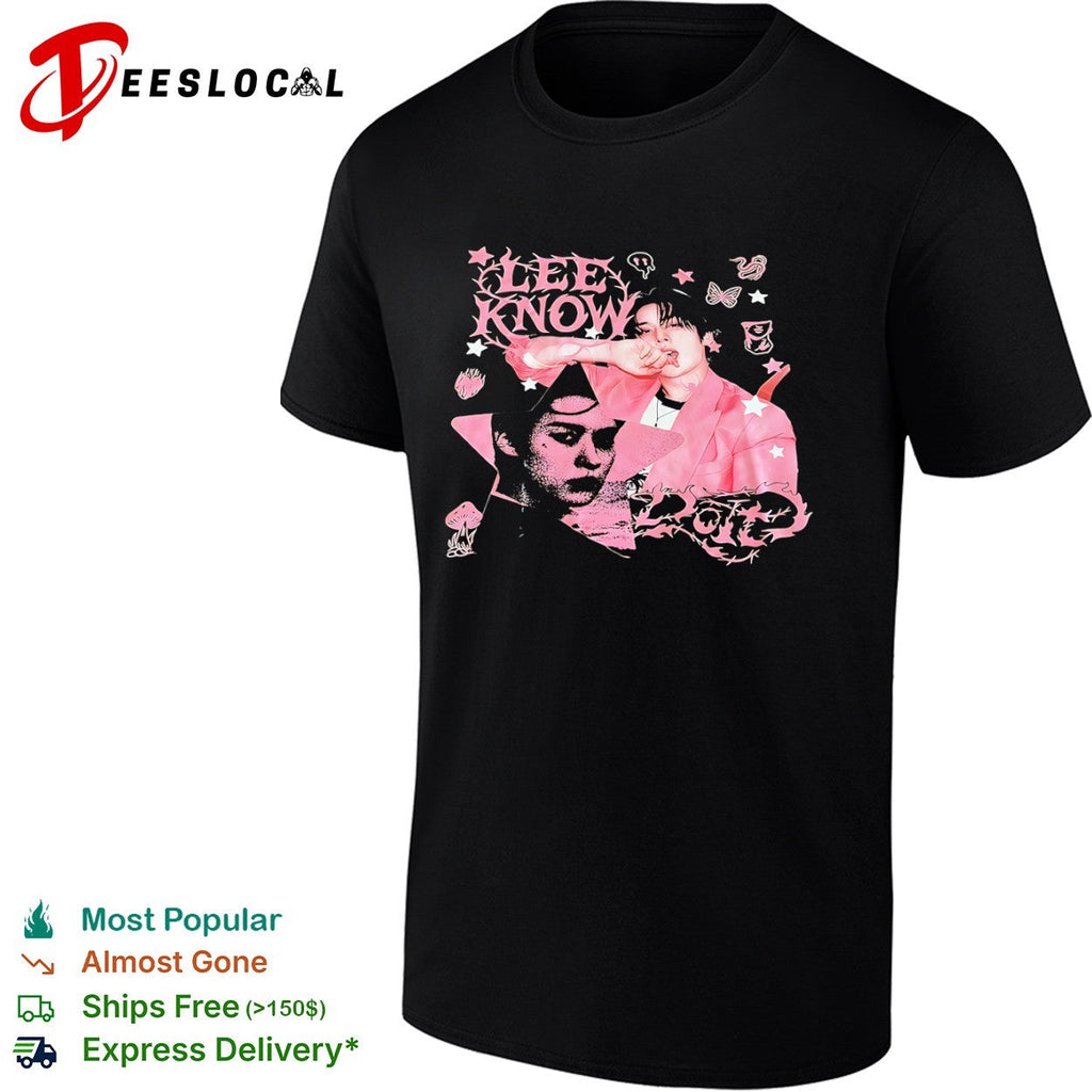 Lee Know Stray Kids Lee Know Doid Kpop Aesthetic Idol Y2k Streetwear Concert shirt Unisex