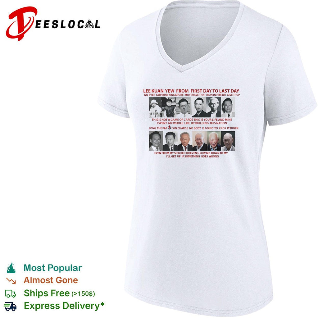 Lee Kuan Yew from first day to last day PAP shirt Unisex