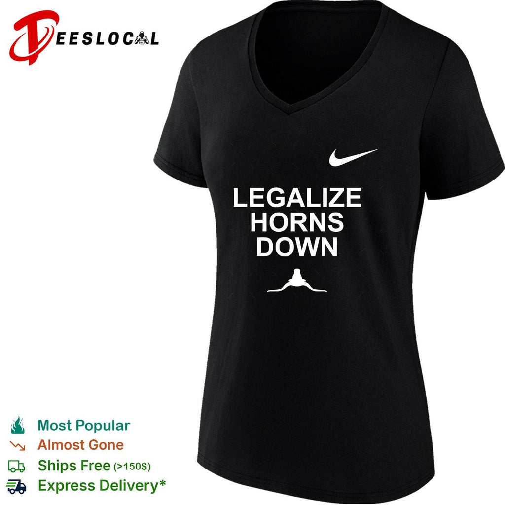 Legalize horns down longhorn rivalry bold text shirt Unisex