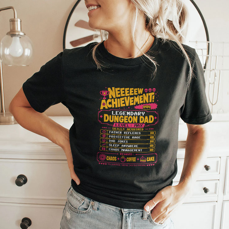 Legendary Dungeon Dad New Achievement Father’s Day Shirt Unisex