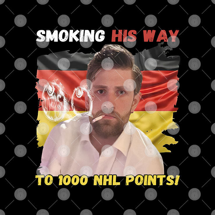Leon Draisaitl Smoking His Way To NHL 1000 Points Shirt Unisex