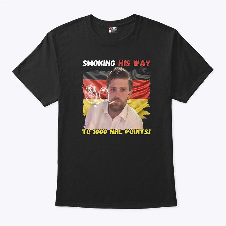 Leon Draisaitl Smoking His Way To NHL 1000 Points Shirt Unisex