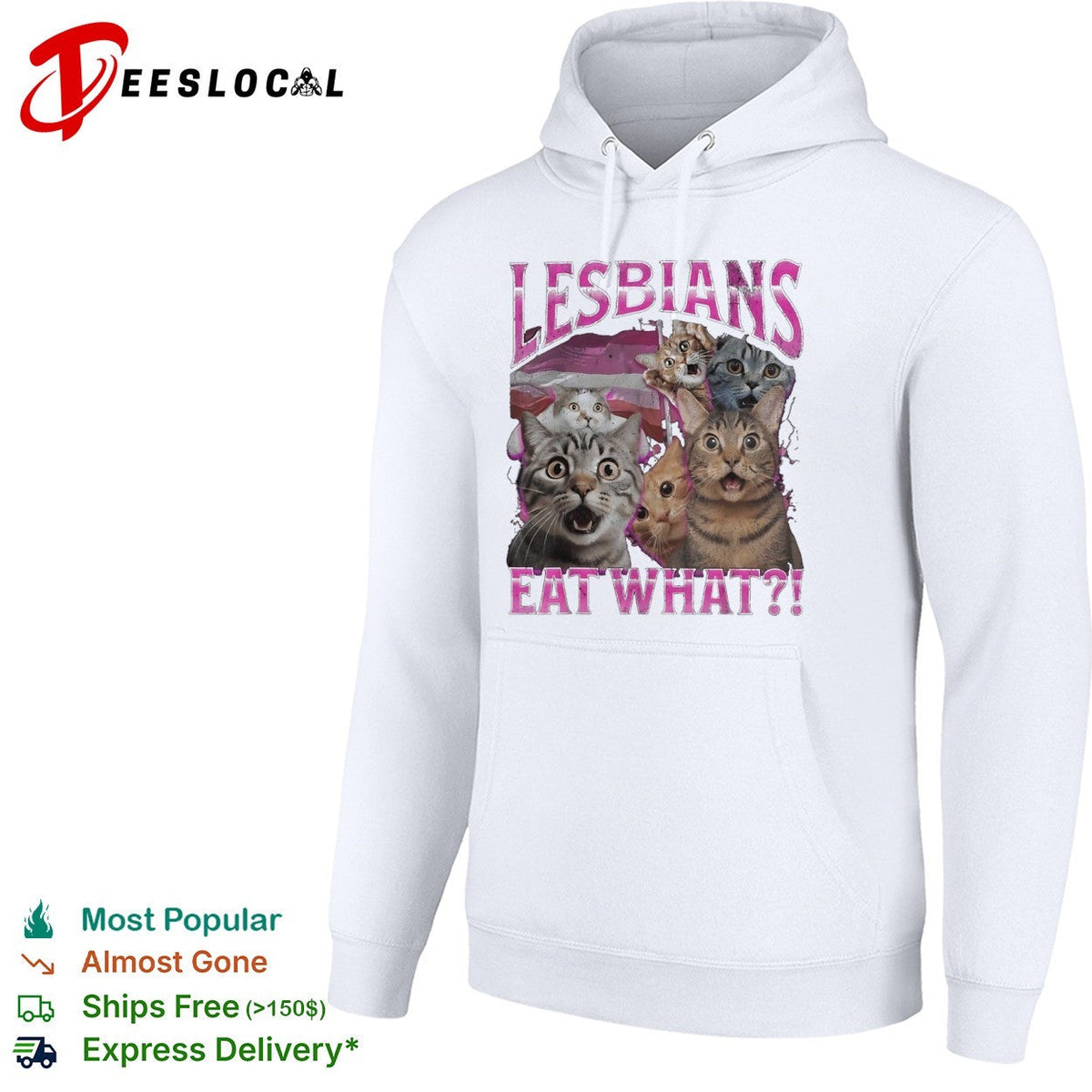 Lesbians eat what funny cat meme shirt Unisex