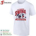 Let freedom swing colonial baseball players America’s 250th flag poster shirt Unisex