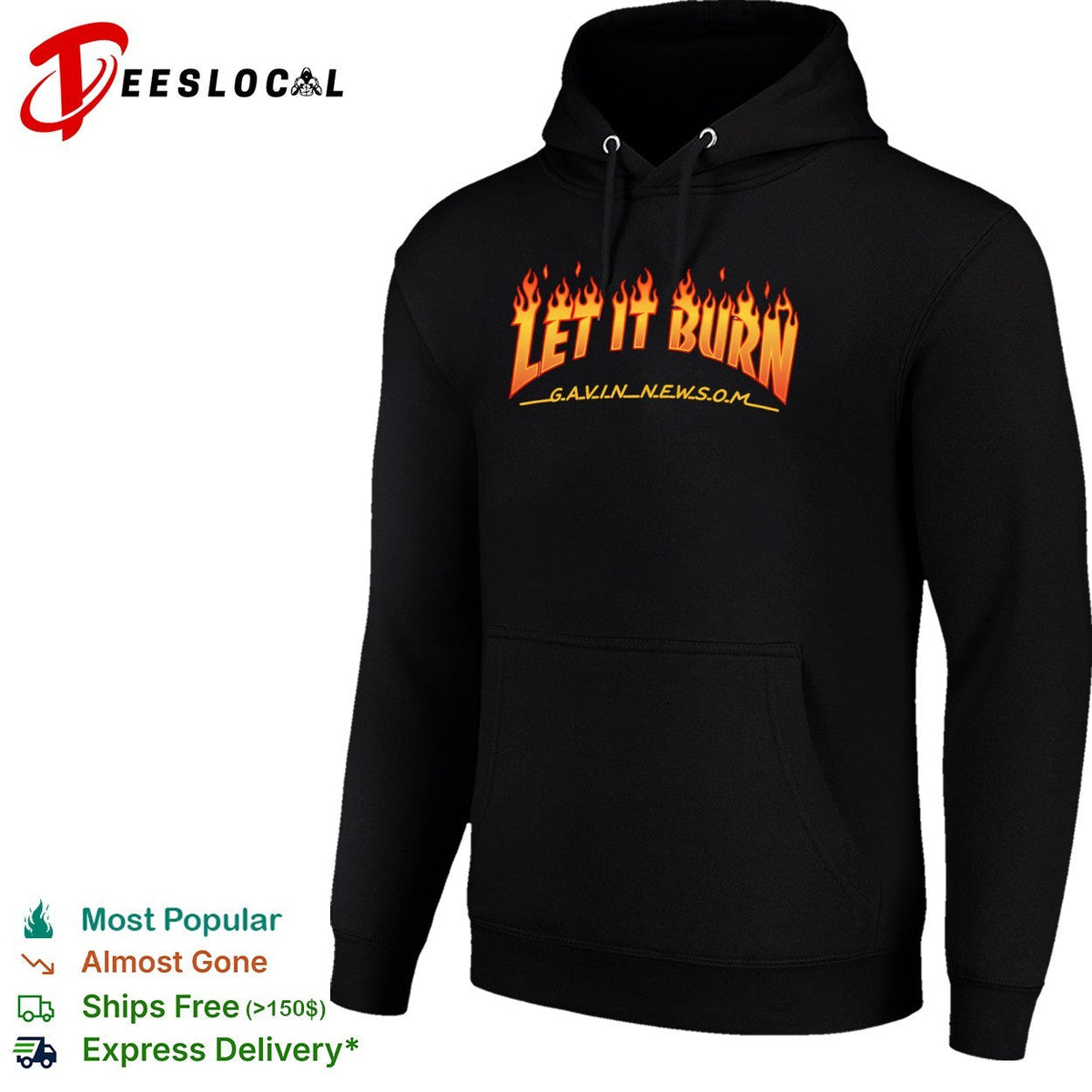 Let it burn Gavin Newsom parody pop culture reference shirt Unisex