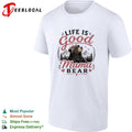 Life is good Mama Bear mountain forest flowers nature art shirt Unisex