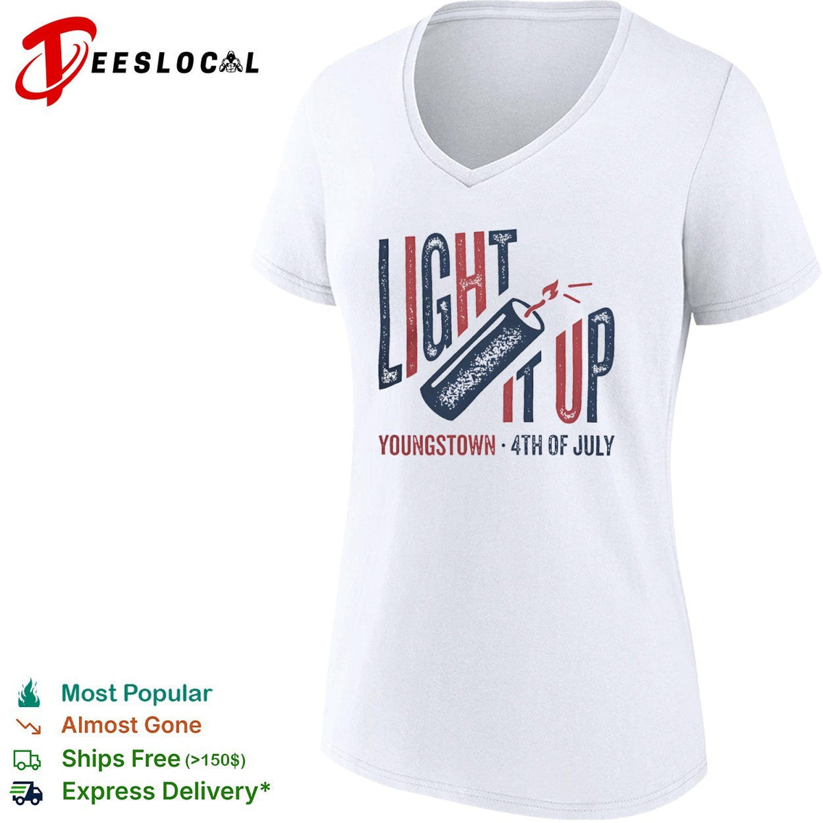 Light it up Youngstown 4th of July firecracker shirt Unisex