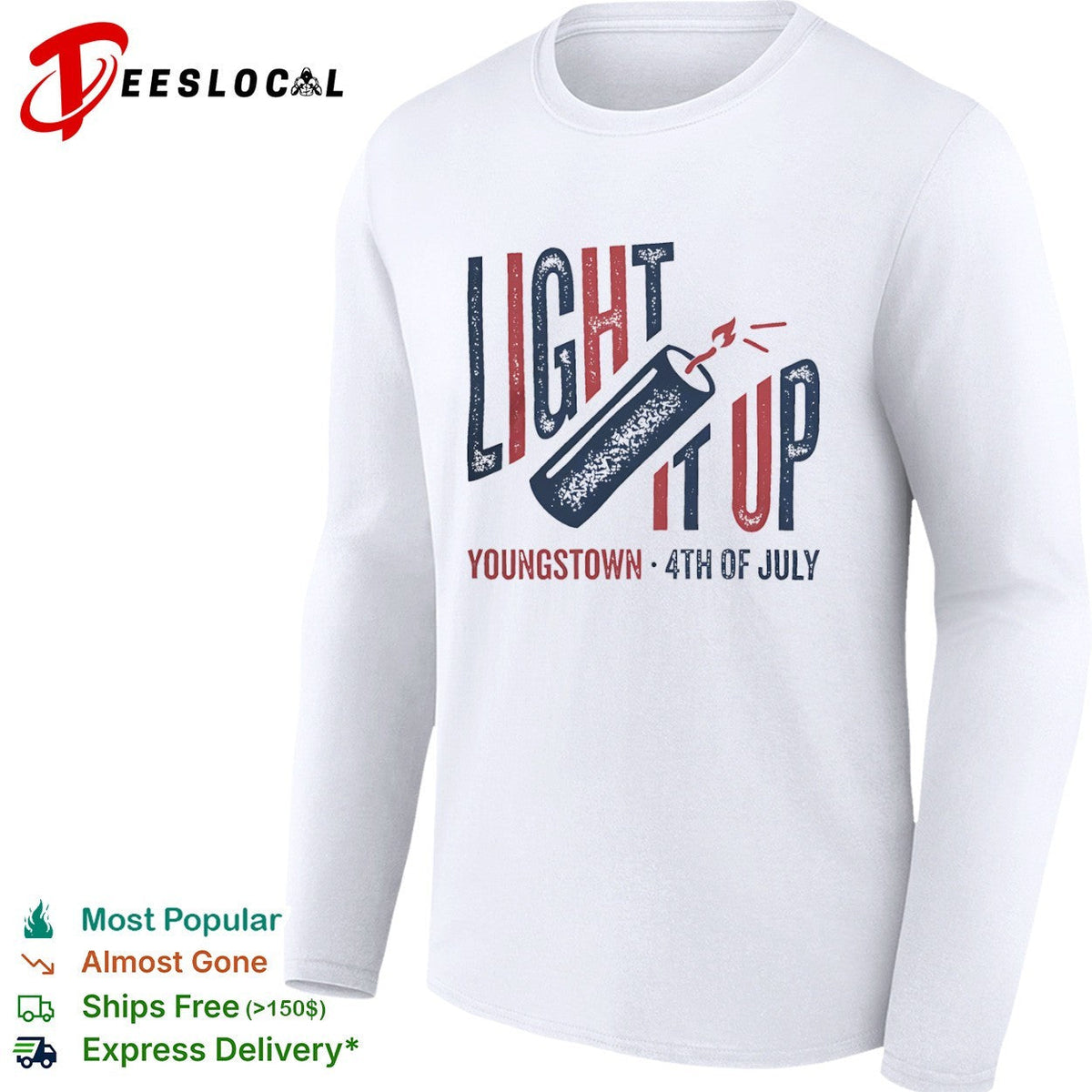 Light it up Youngstown 4th of July firecracker shirt Unisex