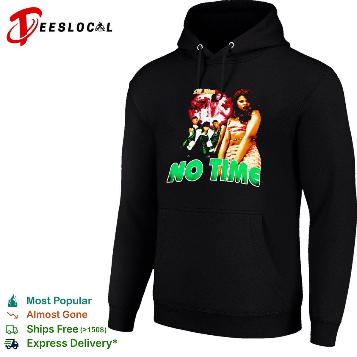 Lil Kim No Time concert 90s hip hop music artist apparel retro rap music shirt Unisex