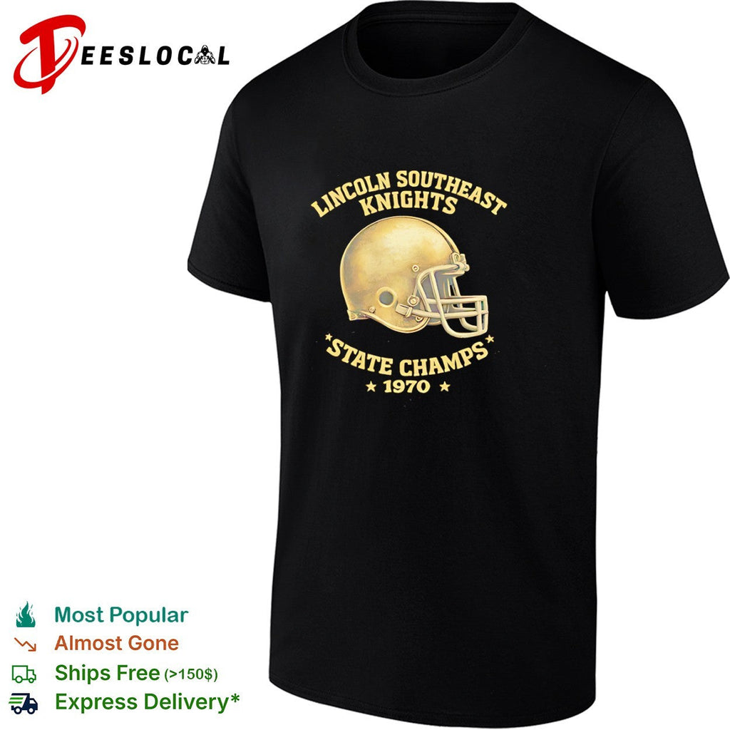 Lincoln Southeast Knights 1970 State Champs Football Helmet shirt Unisex