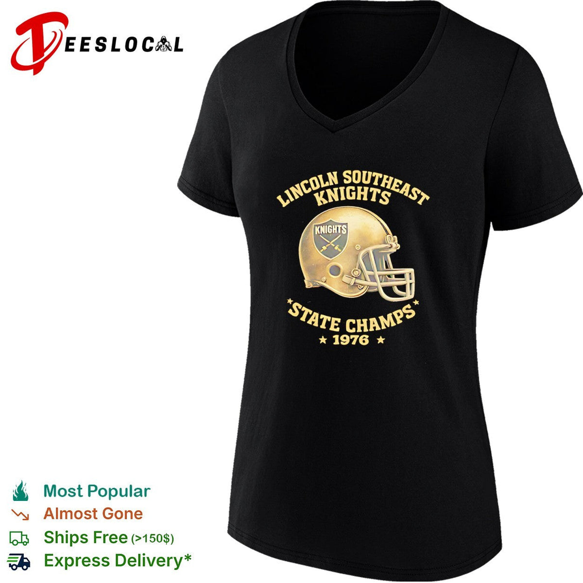 Lincoln Southeast Knights State Champs 1976 Football Helmet shirt Unisex