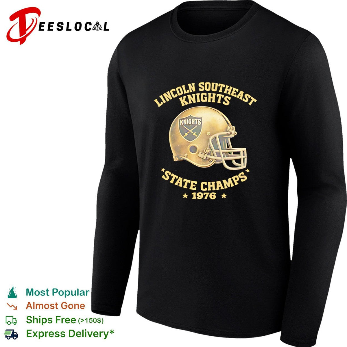 Lincoln Southeast Knights State Champs 1976 Football Helmet shirt Unisex