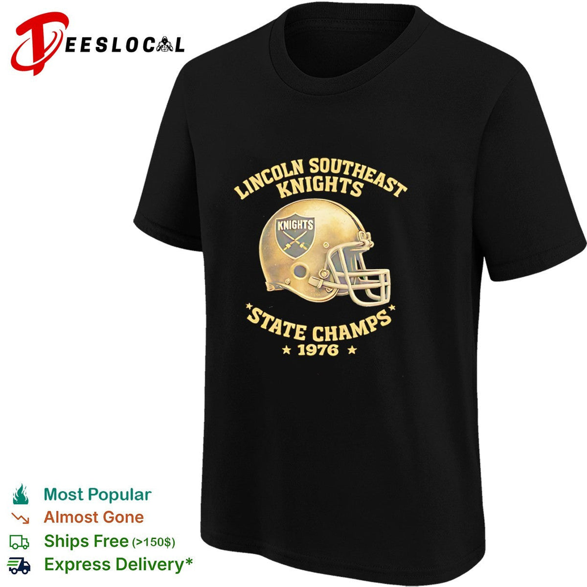 Lincoln Southeast Knights State Champs 1976 Football Helmet shirt Unisex