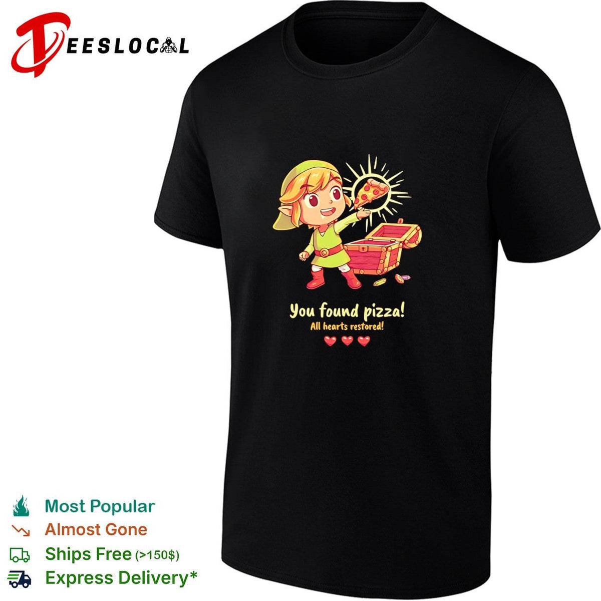 Link you found pizza all hearts restored shirt Unisex