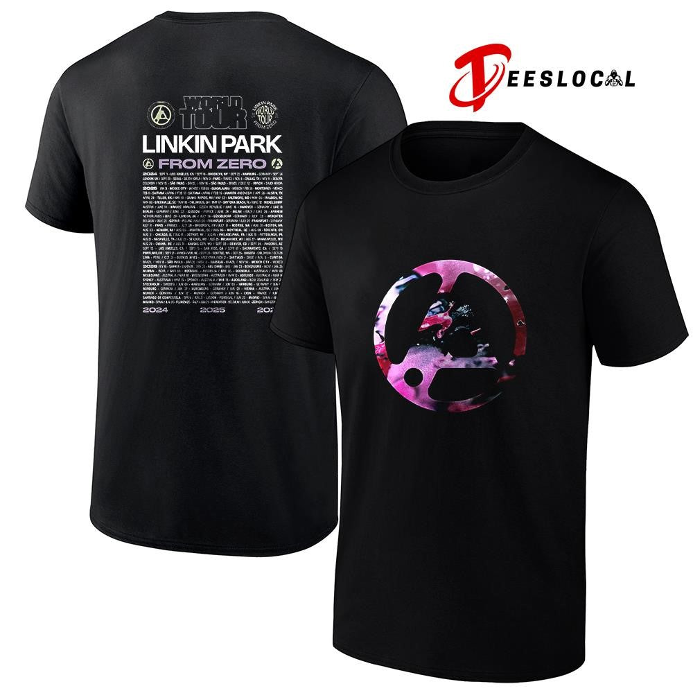 Linkin Park From Zero world tour Europe and UK logo with dates shirt Unisex