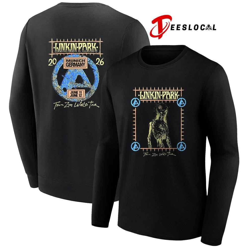 Linkin Park Munich Germany Allianz Arena From Zero tour skeleton shirt Unisex