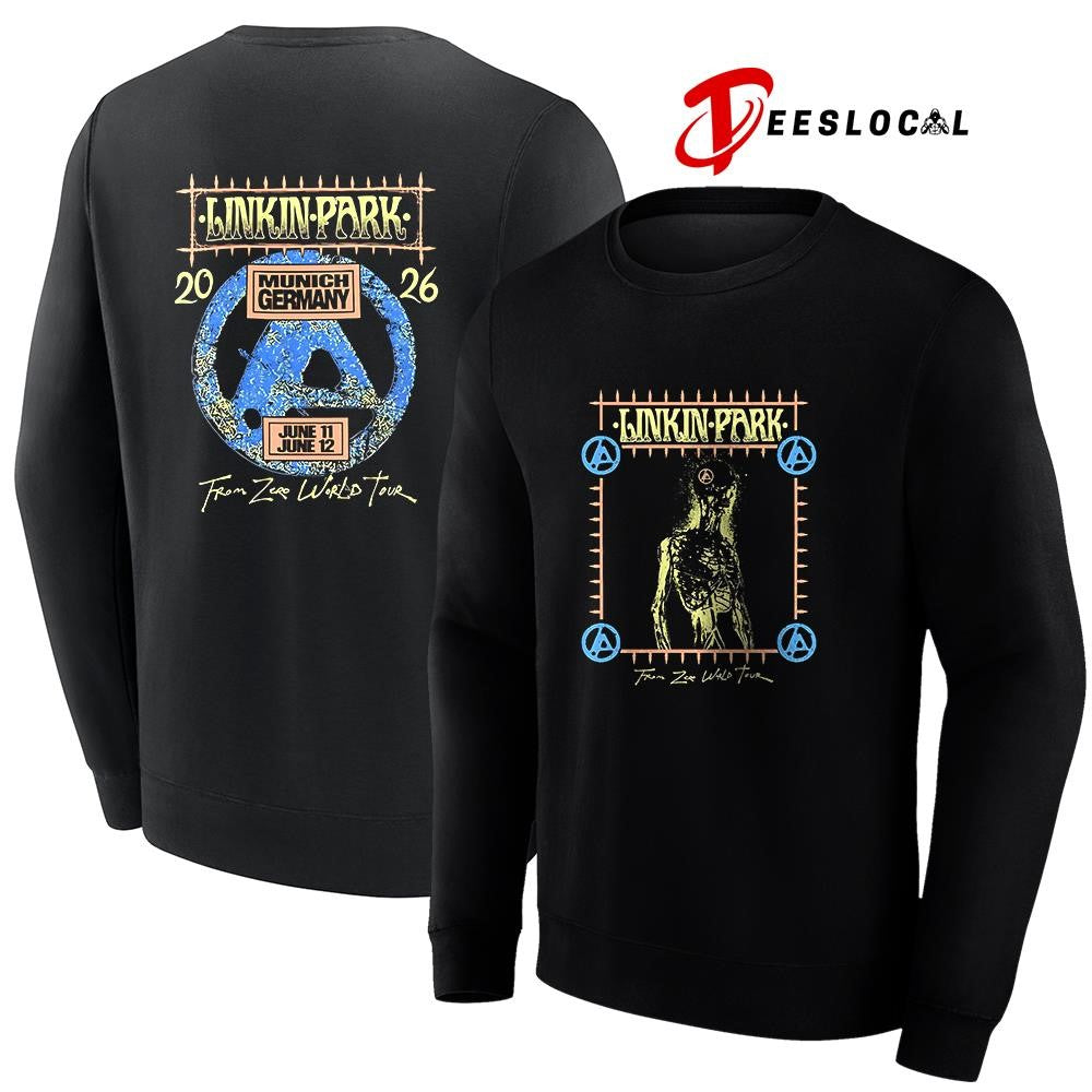 Linkin Park Munich Germany Allianz Arena From Zero tour skeleton shirt Unisex