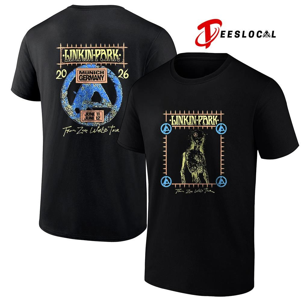 Linkin Park Munich Germany Allianz Arena From Zero tour skeleton shirt Unisex