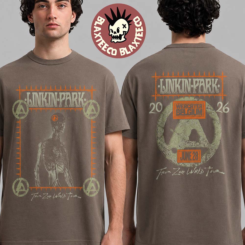 Linkin Park Werchter Belgium 2026 From Zero City Specific Merch Tee At Werchter Parklife On June 28 2026 Brown