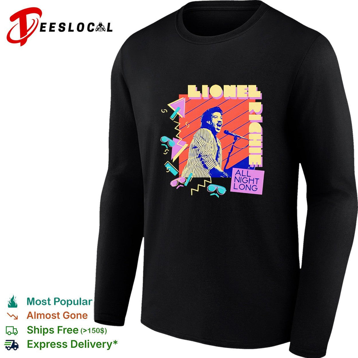 Lionel Richie all night long retro shirt Unisex