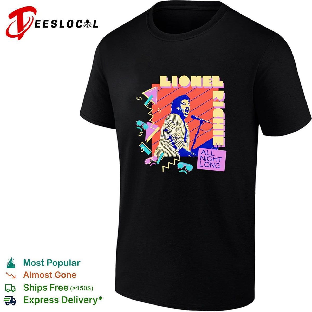 Lionel Richie all night long retro shirt Unisex