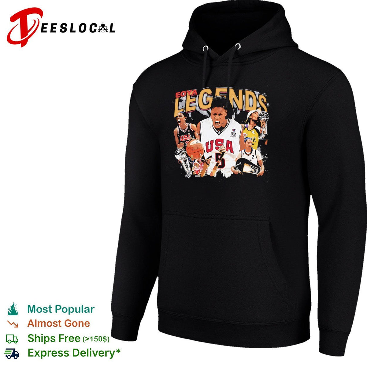 Lisa Leslie Sheryl Swoopes Cynthia Cooper WNBA eoya legends USA Basketball shirt Unisex