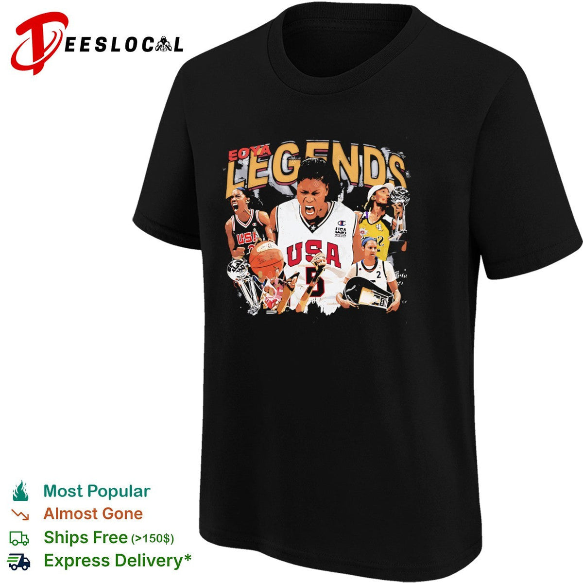 Lisa Leslie Sheryl Swoopes Cynthia Cooper WNBA eoya legends USA Basketball shirt Unisex