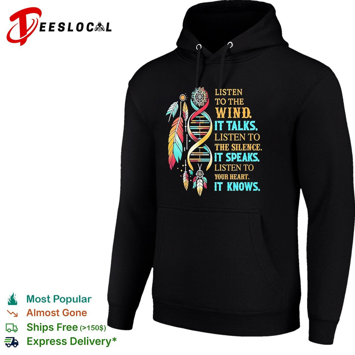 Listen to the wind it talks listen to the silence it speaks listen to your heart shirt Unisex