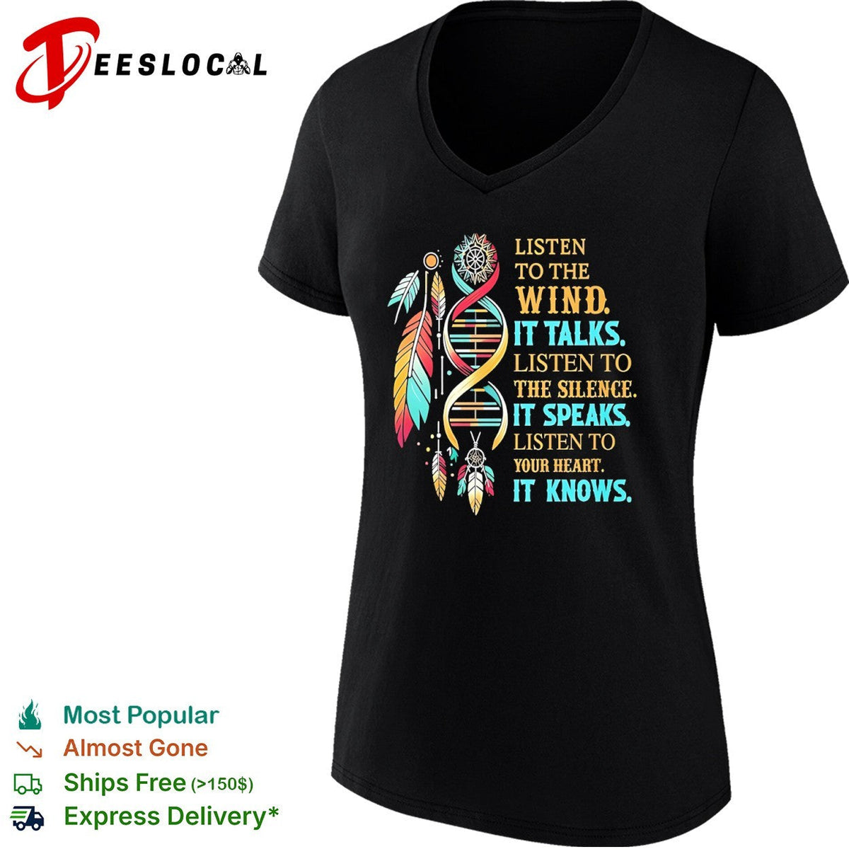 Listen to the wind it talks listen to the silence it speaks listen to your heart shirt Unisex